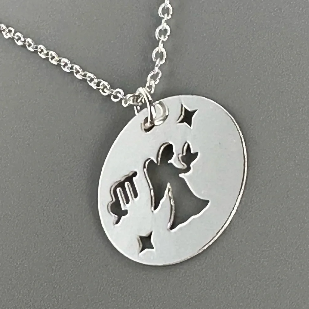 Sterling Silver Virgo Zodiac Necklace